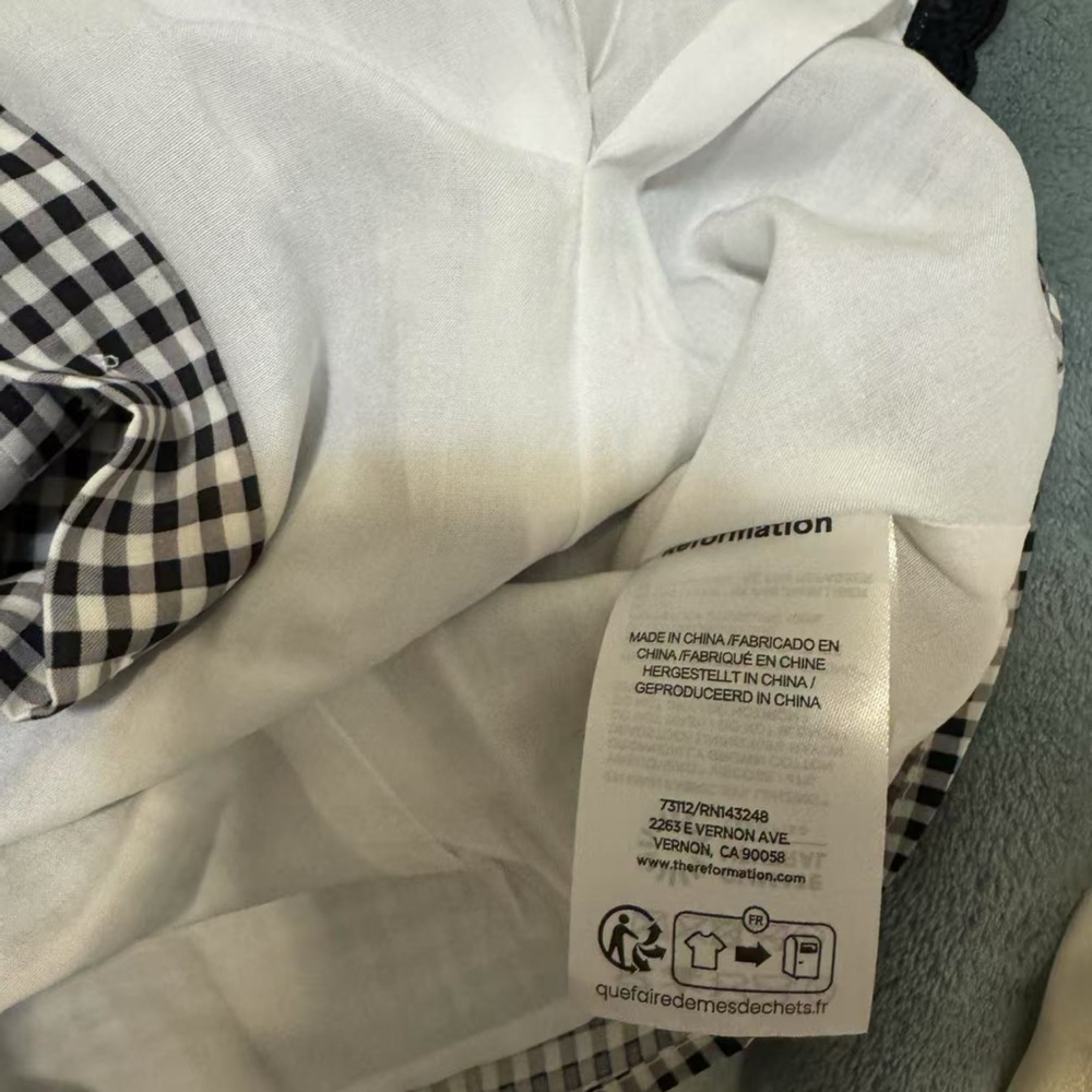 Reformation Valetta Two Piece Remy Check - Picture 7 of 7